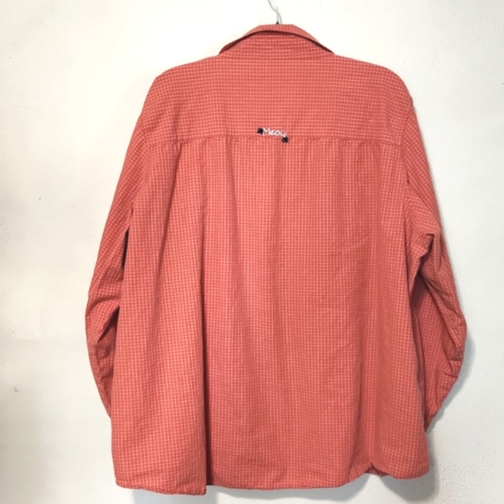 Vintage Bobbie Brooks Orange Gingham Cat Lady Button Up Shirt 26W/28W - Picture 3 of 16